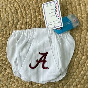 University of Alabama BAMA Eyelet Baby Diaper Cover Bloomer Newborn NB